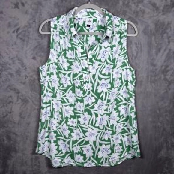 CAbi Green Floral Button-Up Blouse - Picture 1 of 13